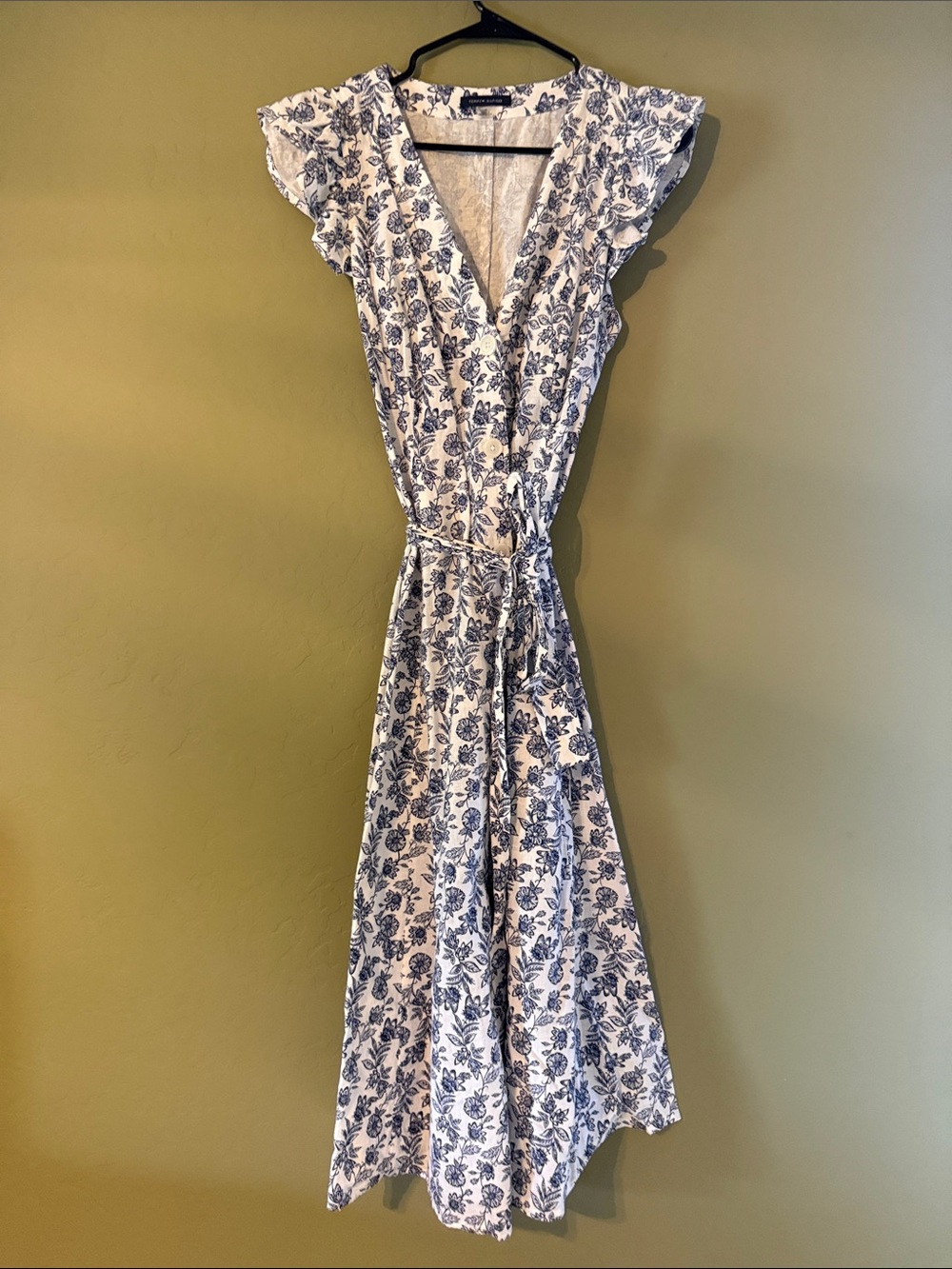 Tommy Hilfiger Blue Floral Wrap Maxi Dress